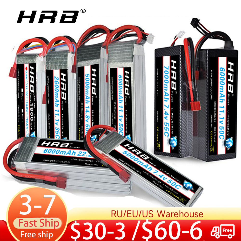 6S Lipo Battery 22.2V 5000Mah - Batería Lipo HRB 2S 3S 4S