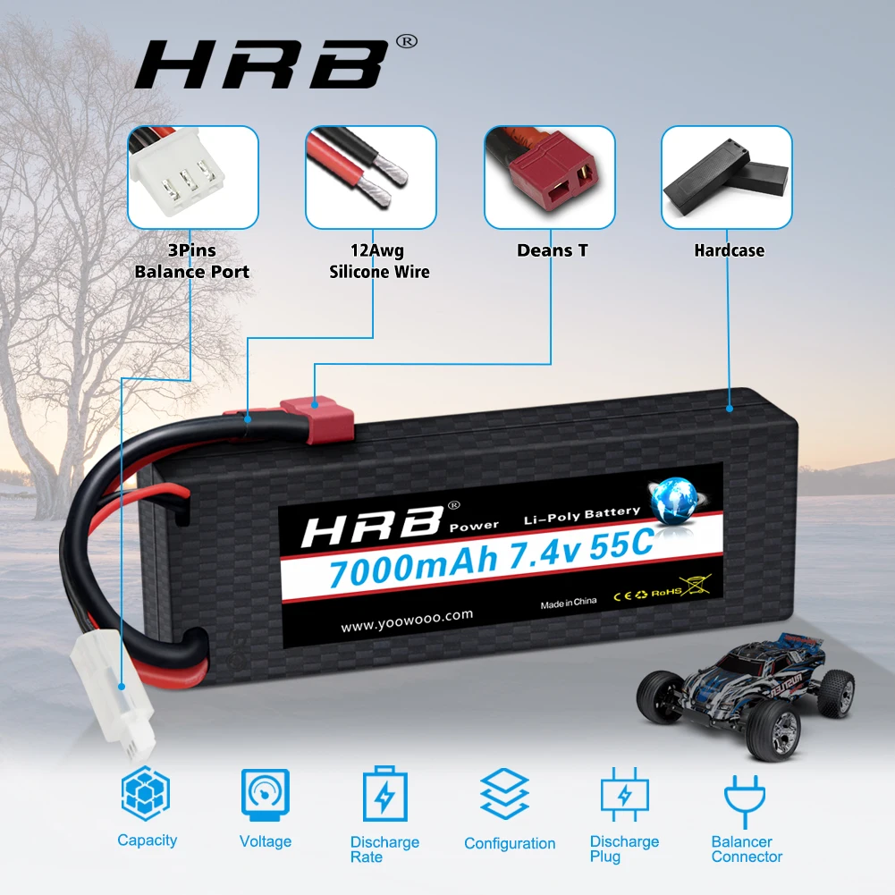 Batería Lipo HRB 2S 3S 4S 6S 1 - 6S Lipo Battery 22.2V 5000Mah reseña y precio