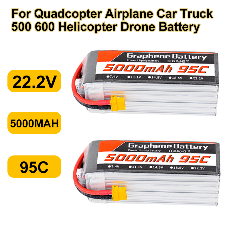 Batería Lipo 95C 22.2V 6S 5000 - 6S Lipo Battery 22.2V 5000Mah reseña y precio