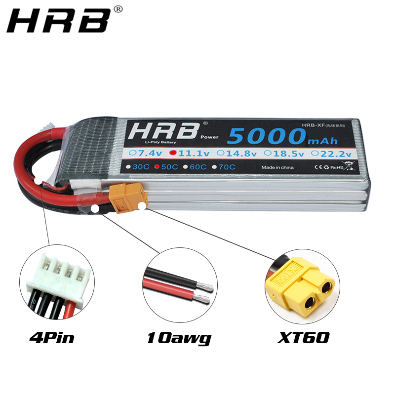 Batería de litio HRB 4S 14,8 V - 4S Lipo Battery 14.8V 6000Mah reseña y precio