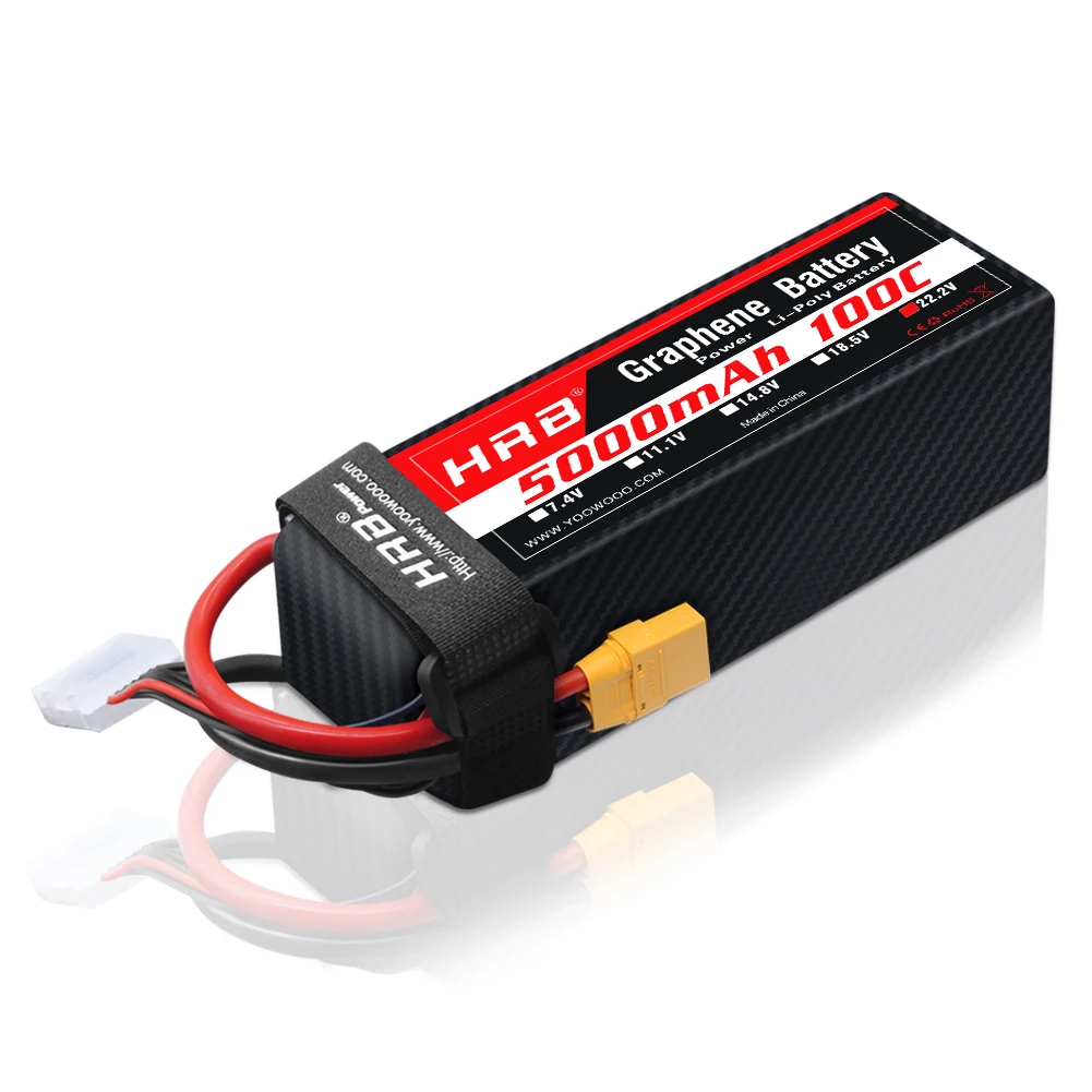 1 batería de grafeno HRB 22,2  - 6S Lipo Battery 22.2V 5000Mah reseña y precio